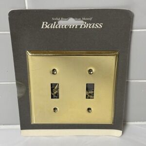 New Baldwin Brass Double Light Switch Cover Wall Plate With Screws